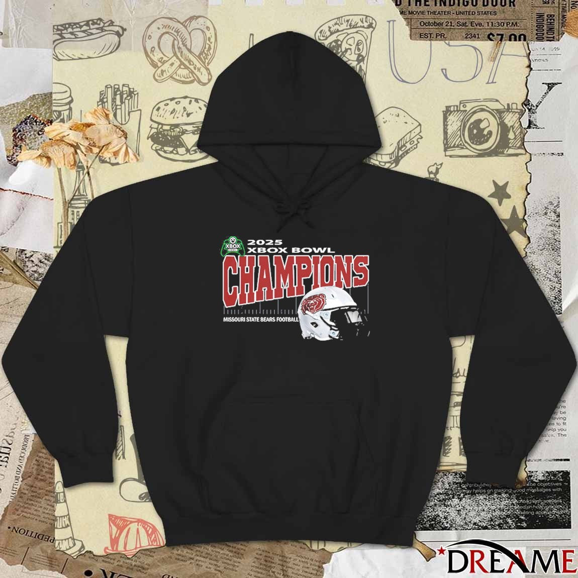 Missouri State Bears 2025 Xbox Bowl Champions Ford Center Frisco Texas December 18th Helmet t-shirt