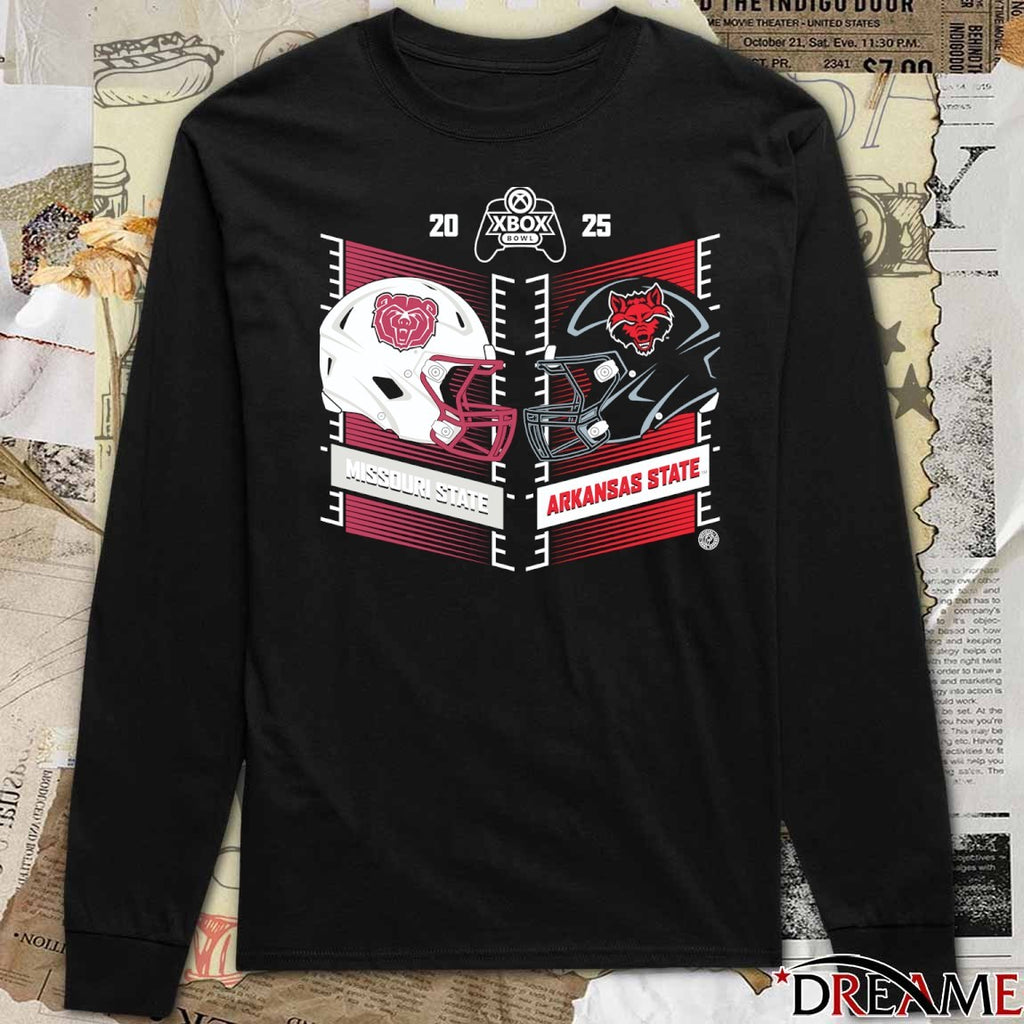 Missouri State Bears Vs Arkansas State Red Wolves December 18 2025 Xbox Bowl Helmets t-shirt
