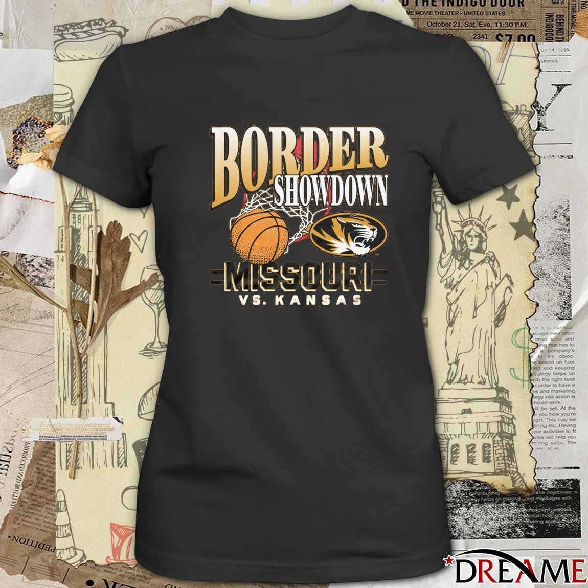 Missouri Tigers Basketball Vs Kansas Jayhawks Border Showdown 2025 t-shirt