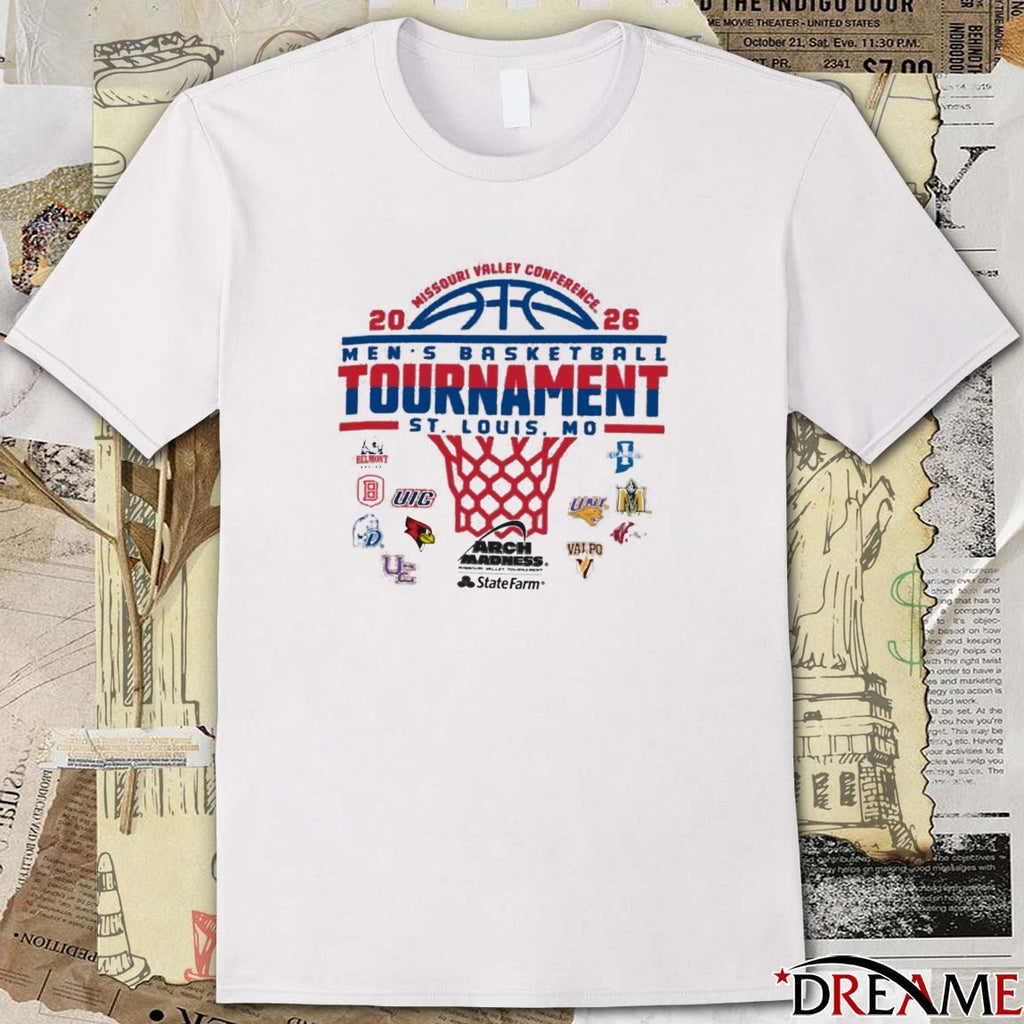 Missouri Valley Conference Men’s Basketball Tournament Championship St Louis MO t-shirt
