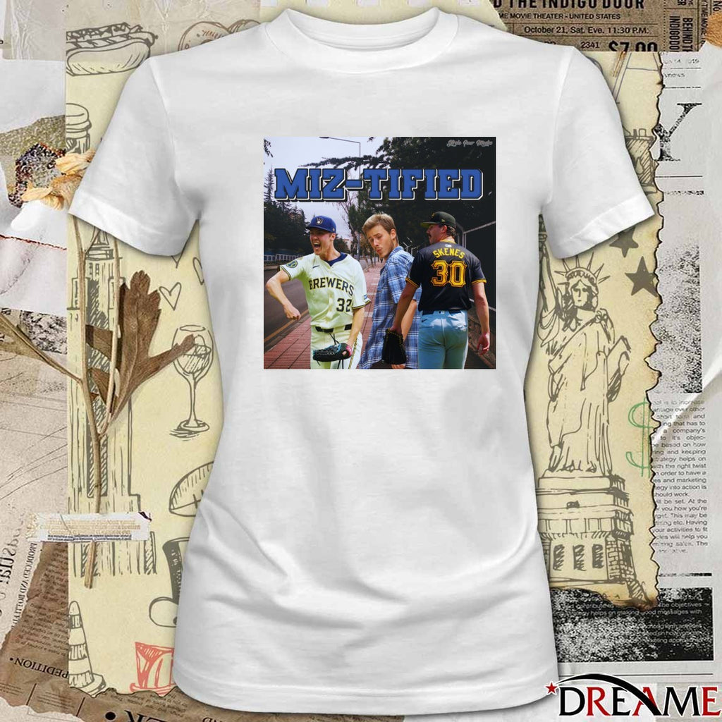 Miz-Tified Christian Yelich Milwaukee Brewers and Paul Skenes Pittsburgh Pirates Meme t-shirt