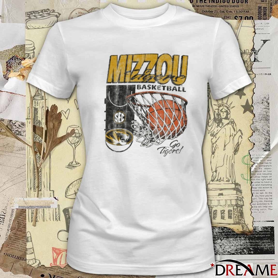 Mizzou Tigers Champion Tiger Head SEC Basketball Hoop Swoosh Go Tigers t-shirt