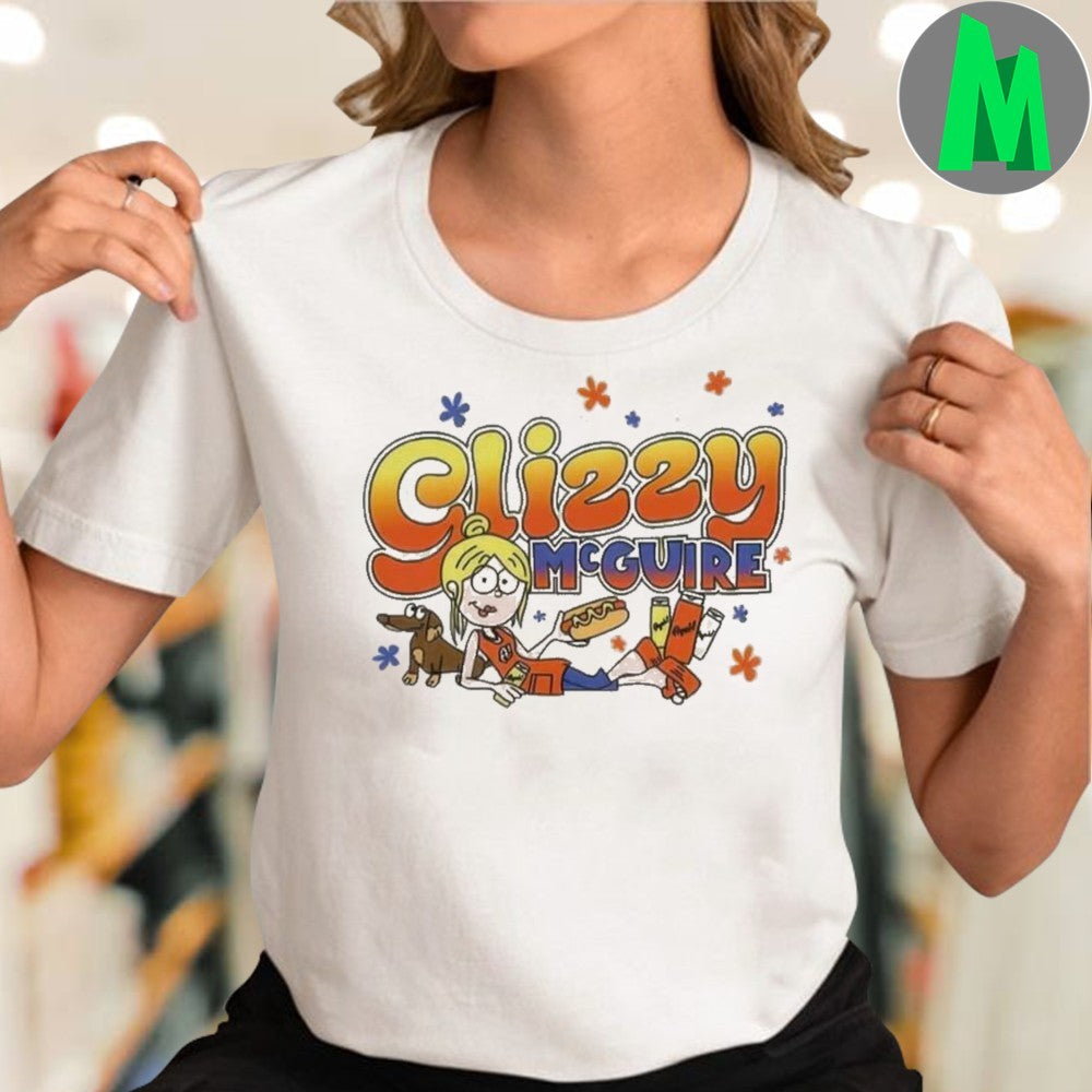 Molly Baz Glizzy McGuire Hot Dog Cartoon T-Shirt
