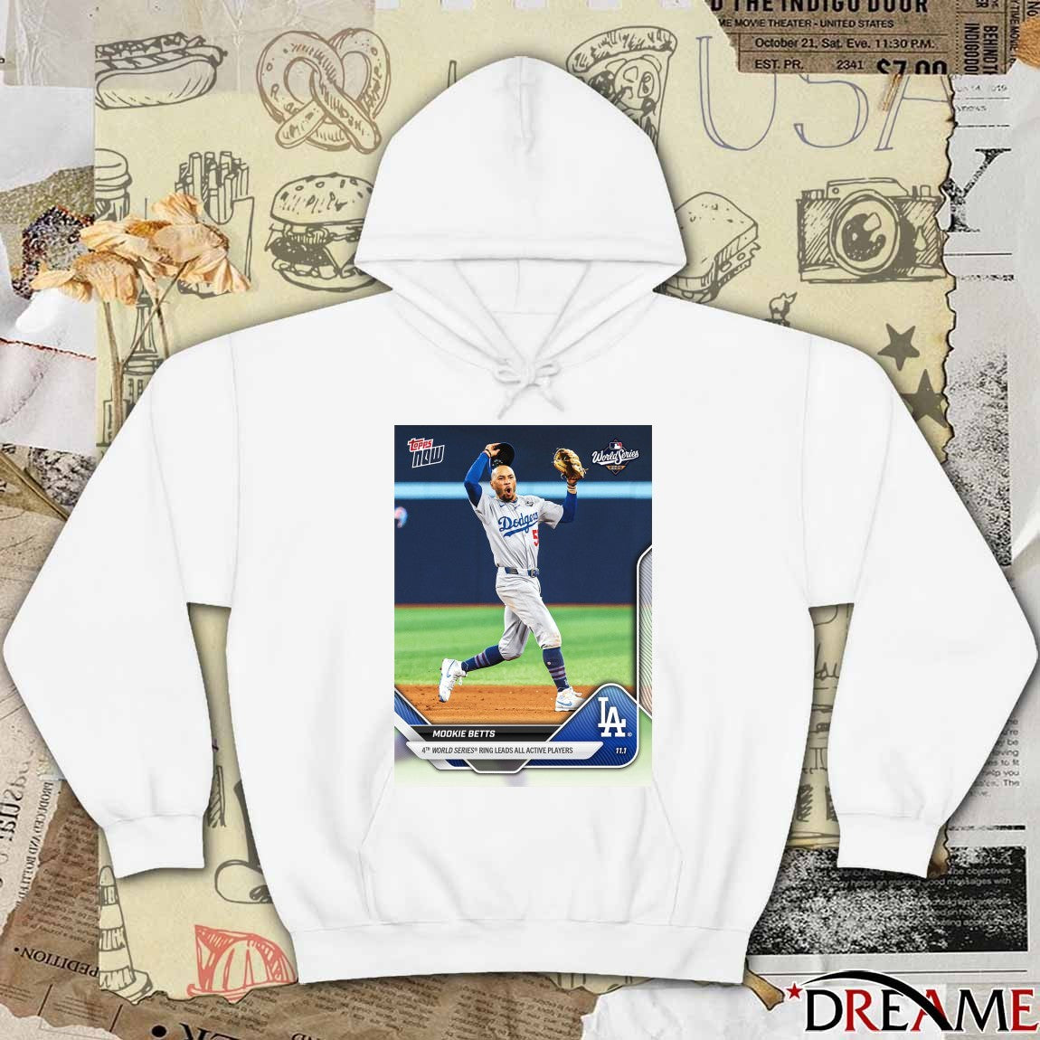 Mookie Betts 2025 MLB Topps Los Angeles Dodgers 4th World Series Ring Leads All Active Players Card t-shirt