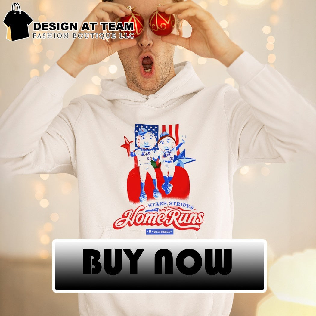 Mr. and Mrs. Met New York Mets Baseball Stars Stripes and Home Runs shirt
