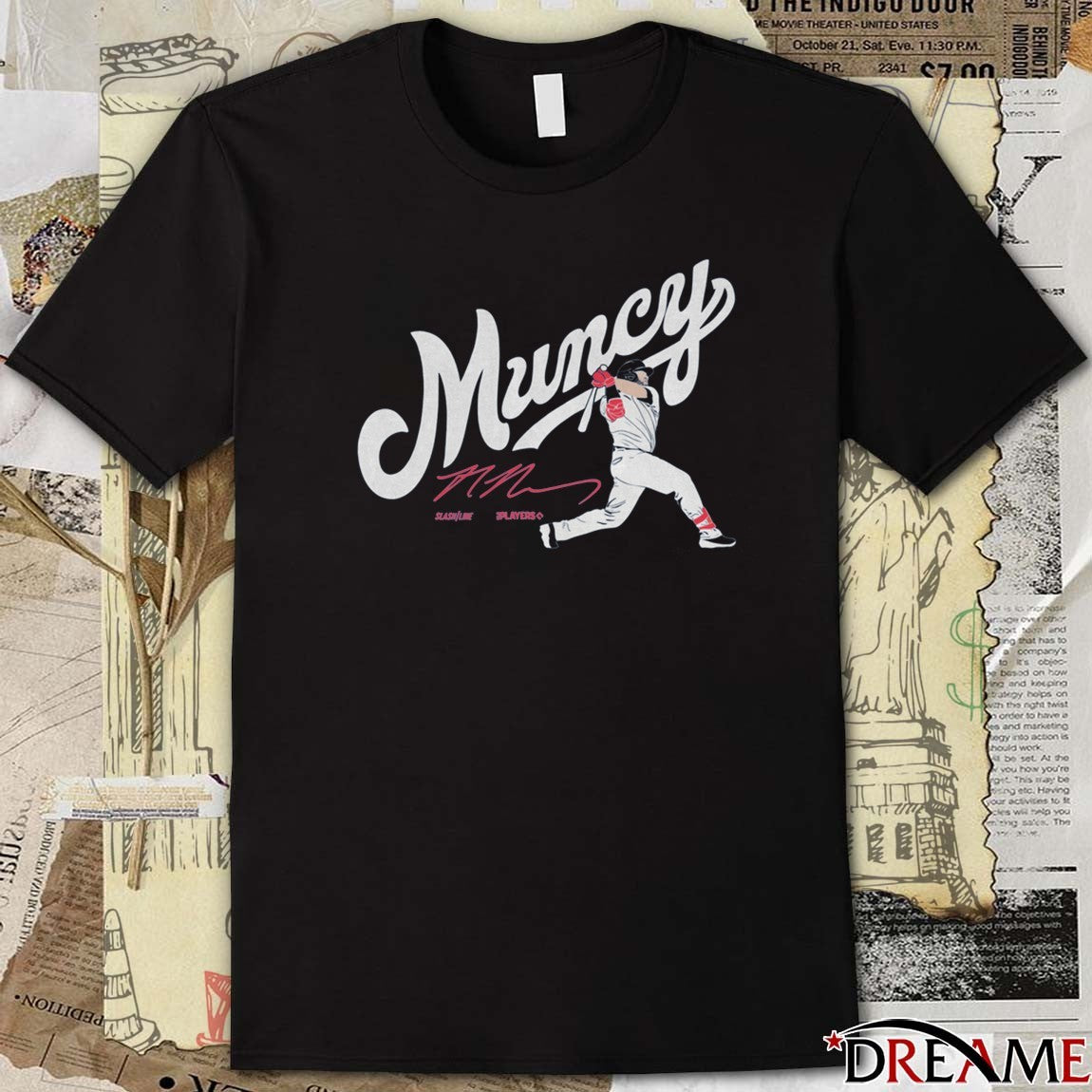 Muncy LA Max Muncy Los Angeles Dodgers MLB Slash Line Signature Fanart t-shirt