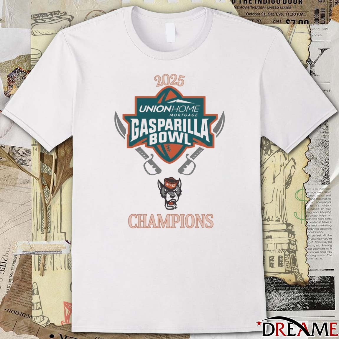NC State Wolfpack 2025 Union Home Gasparilla Bowl Champions t-shirt