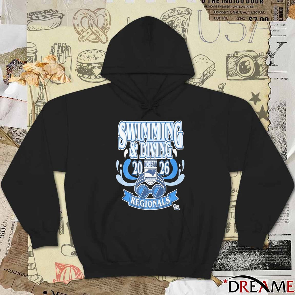 NCHSAA Swimming Diving Regionals 2026 t-shirt