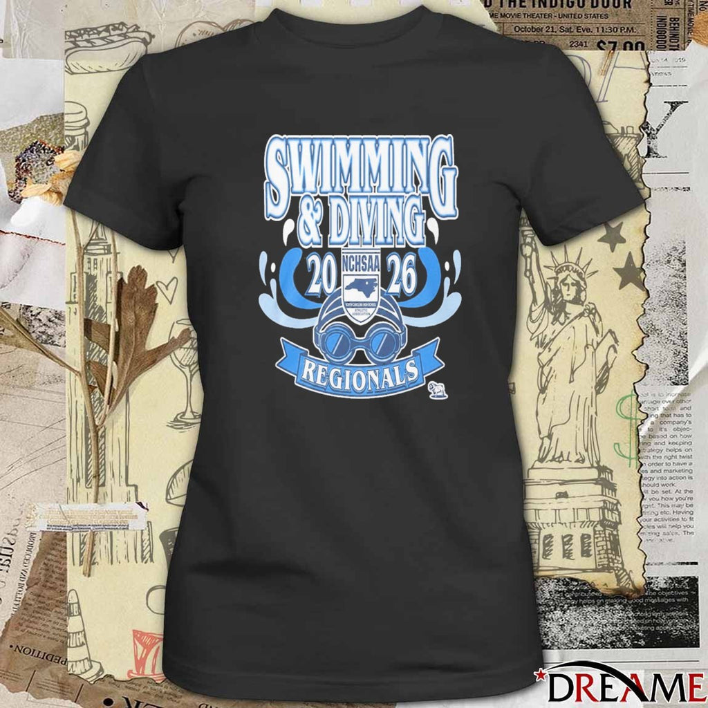 NCHSAA Swimming Diving Regionals 2026 t-shirt