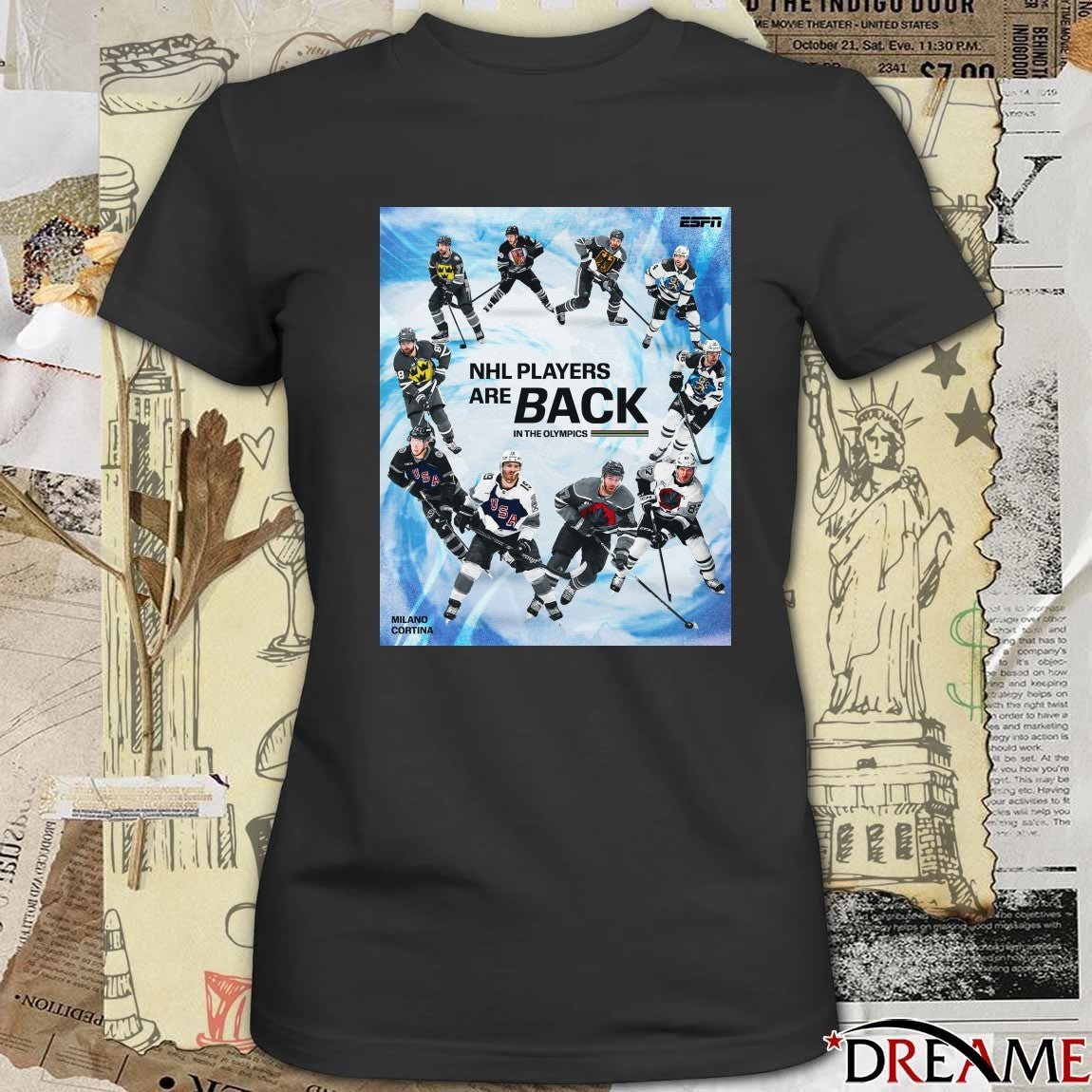 NHL Players Are Back In The Olympics Milano Cortina 2026 Poster t-shirt