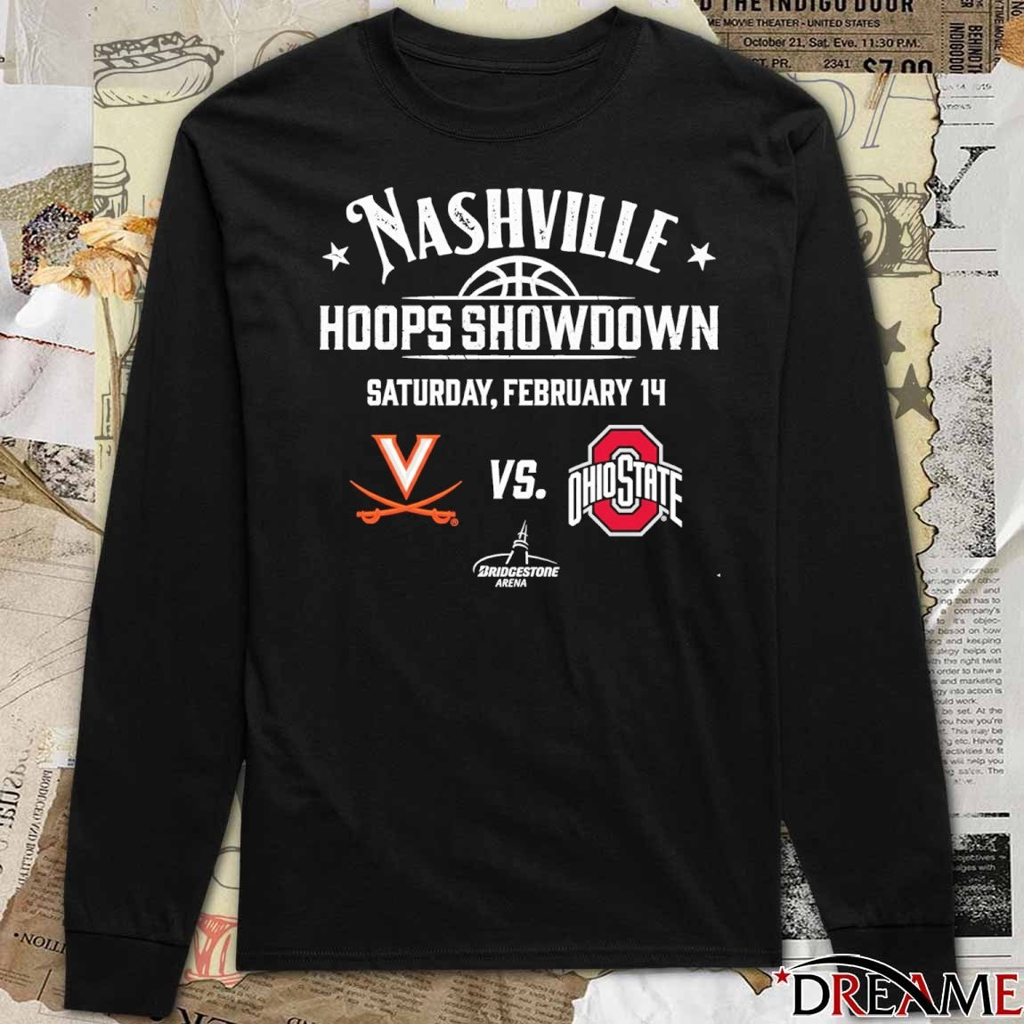 Nashville Hoops Showdown Saturday February 14 2025 Virginia Vs Ohio State t-shirt