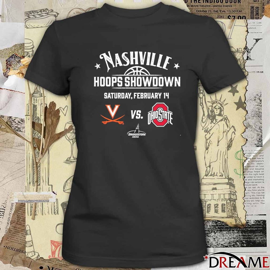Nashville Hoops Showdown Saturday February 14 2025 Virginia Vs Ohio State t-shirt