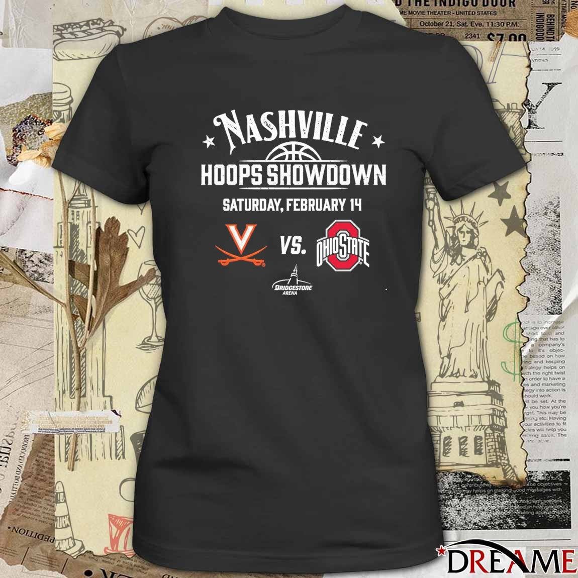 Nashville Hoops Showdown Saturday February 14 2025 Virginia Vs Ohio State t-shirt