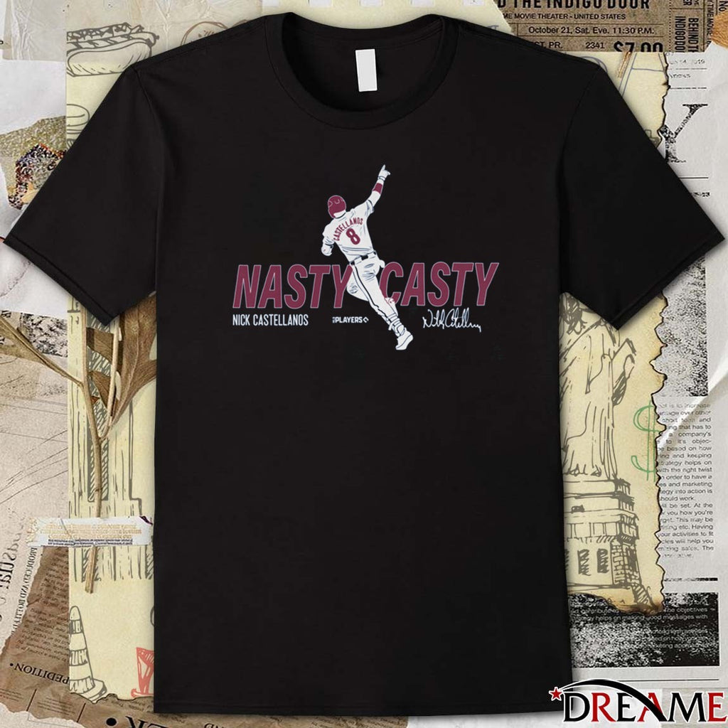Nasty Casty Nick Castellands Philadelphia Phillies MLB Slash Line Signature t-shirt