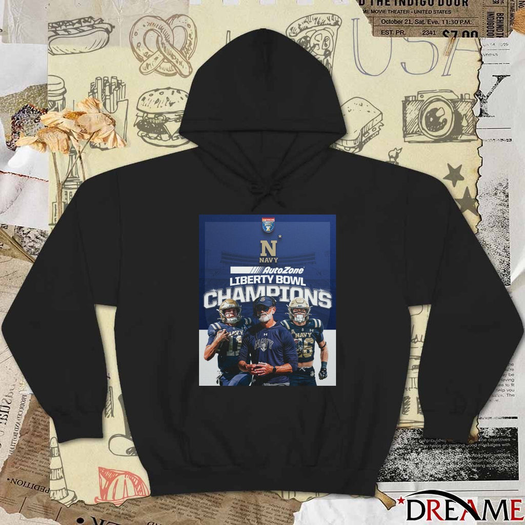 Navy Midshipmen 2026 AutoZone Liberty Bowl Champions Poster t-shirt