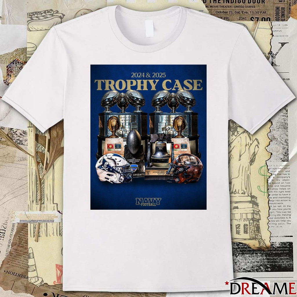 Navy Midshipmen football 2024 – 2025 Trophy Case Poster t-shirt