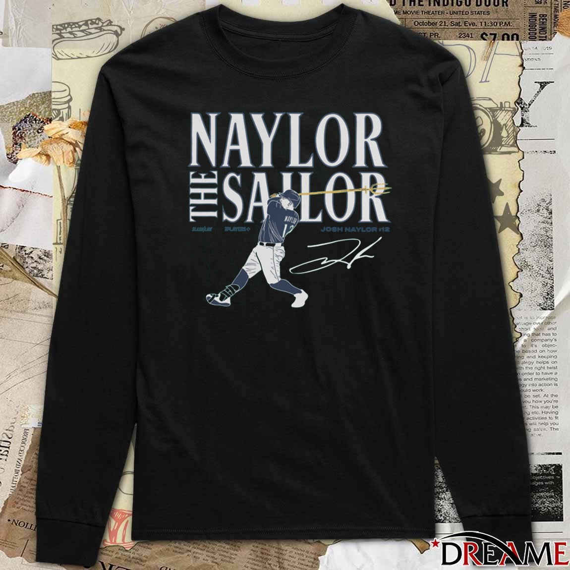 Naylor the Sailor Josh Naylor Seattle Mariners MLB Slash Line Signature t-shirt