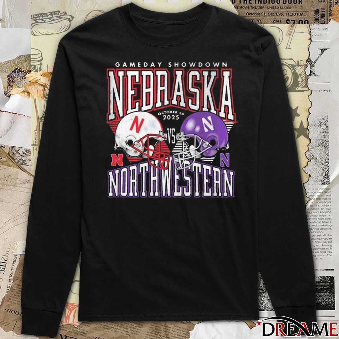 Nebraska Cornhuskers Football vs Northwestern Wildcats Gameday Showdown October 25 2025 Helmet t-shirt