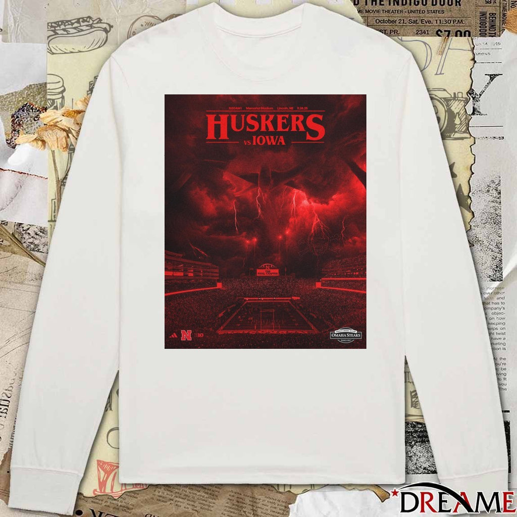 Nebraska Cornhuskers Vs Iowa Hawkeyes Memorial Stadium in Lincoln, Nebraska November 28, 2025 Poster t-shirt