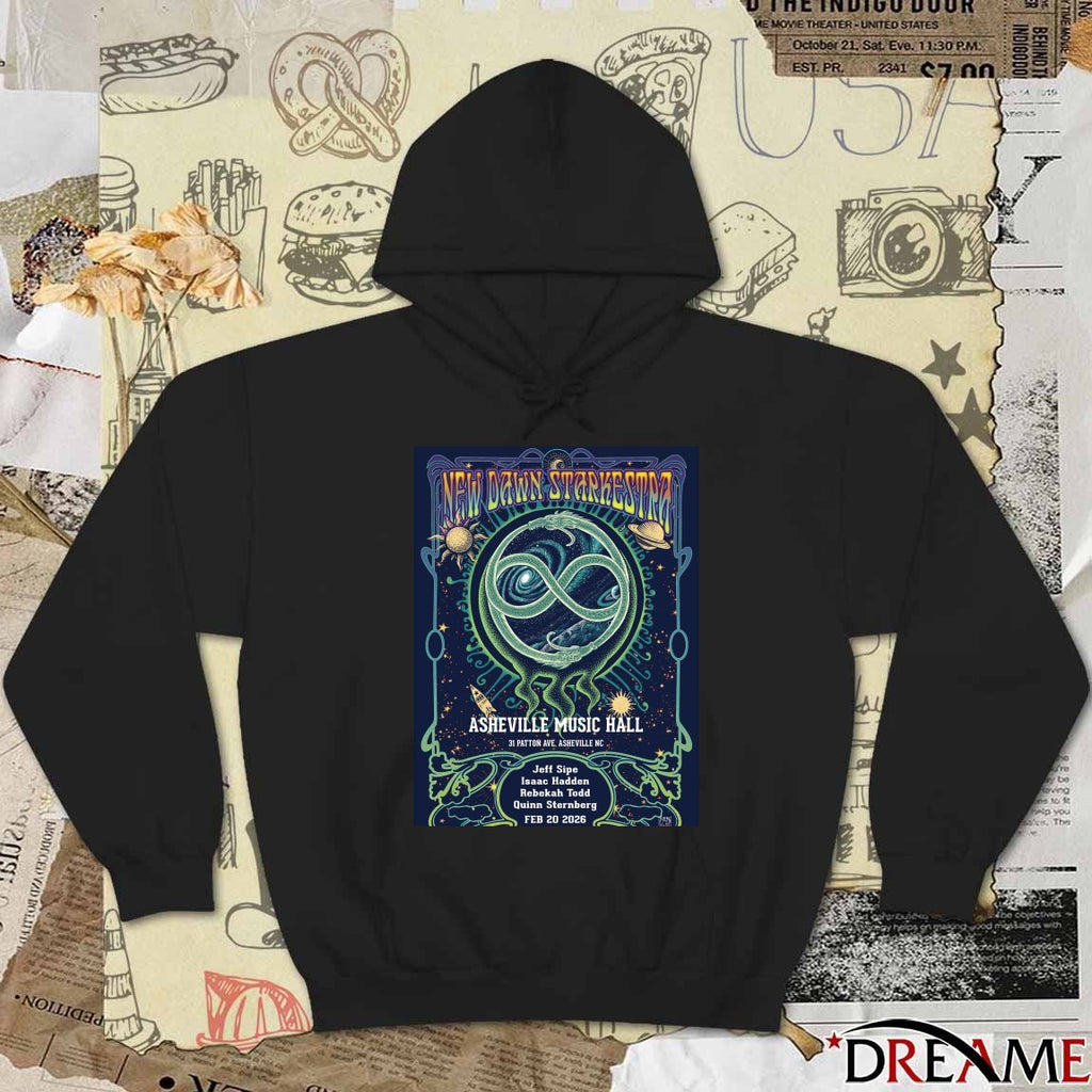 New Dawn Starkestra Asheville Music Hall 31 Patton Ave Asheville NC Poster t-shirt