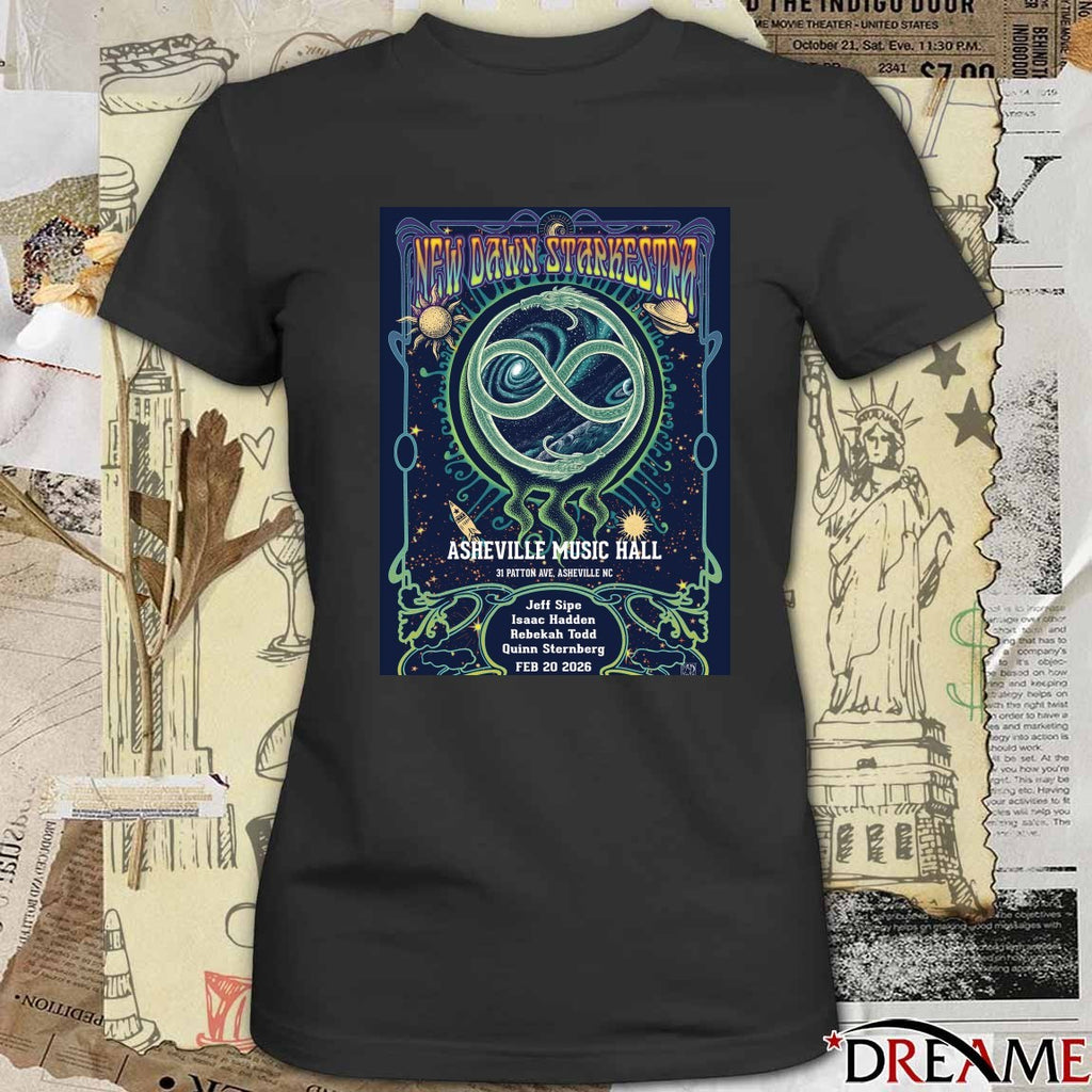 New Dawn Starkestra Asheville Music Hall 31 Patton Ave Asheville NC Poster t-shirt