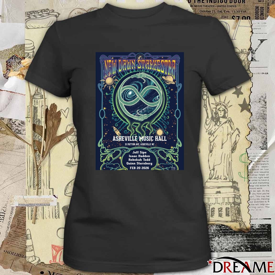 New Dawn Starkestra Asheville Music Hall 31 Patton Ave Asheville NC Poster t-shirt