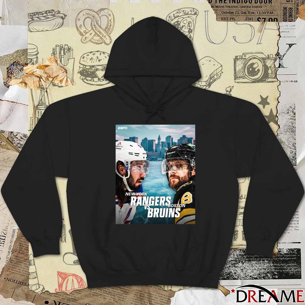 New York Rangers Vs Boston Bruins Broadway meets Beantown Matchup Poster t-shirt