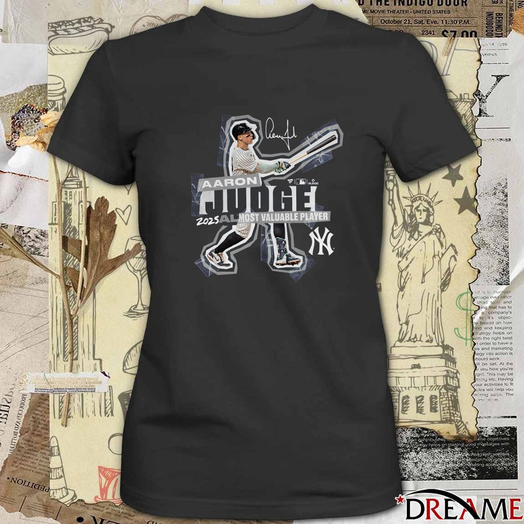 New York Yankees Aaron Judge 2025 National League Most Valuable Player Signature t-shirt