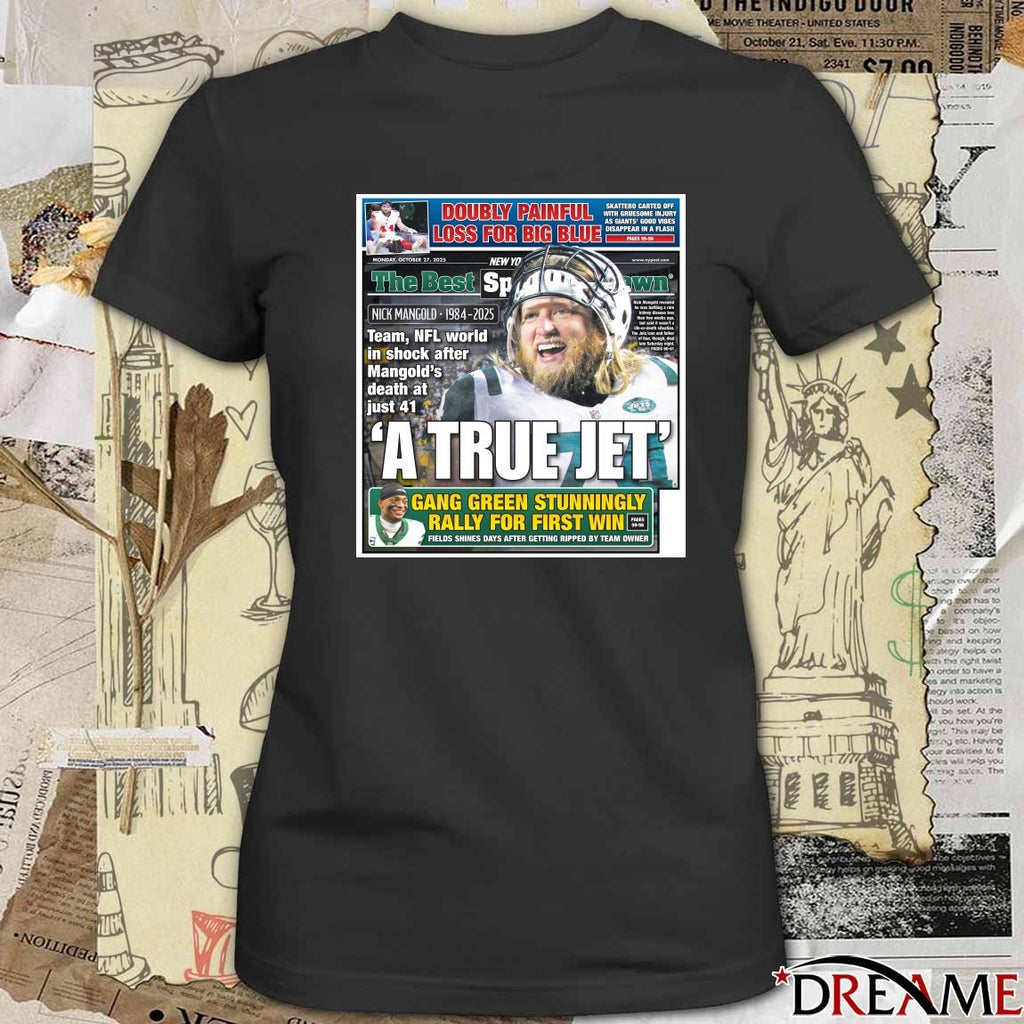Nick Mangold Doubly Painful Loss For Big Blue A True Jet Gang Green Stunningly Rally For First Win 2025 Poster t-shirt
