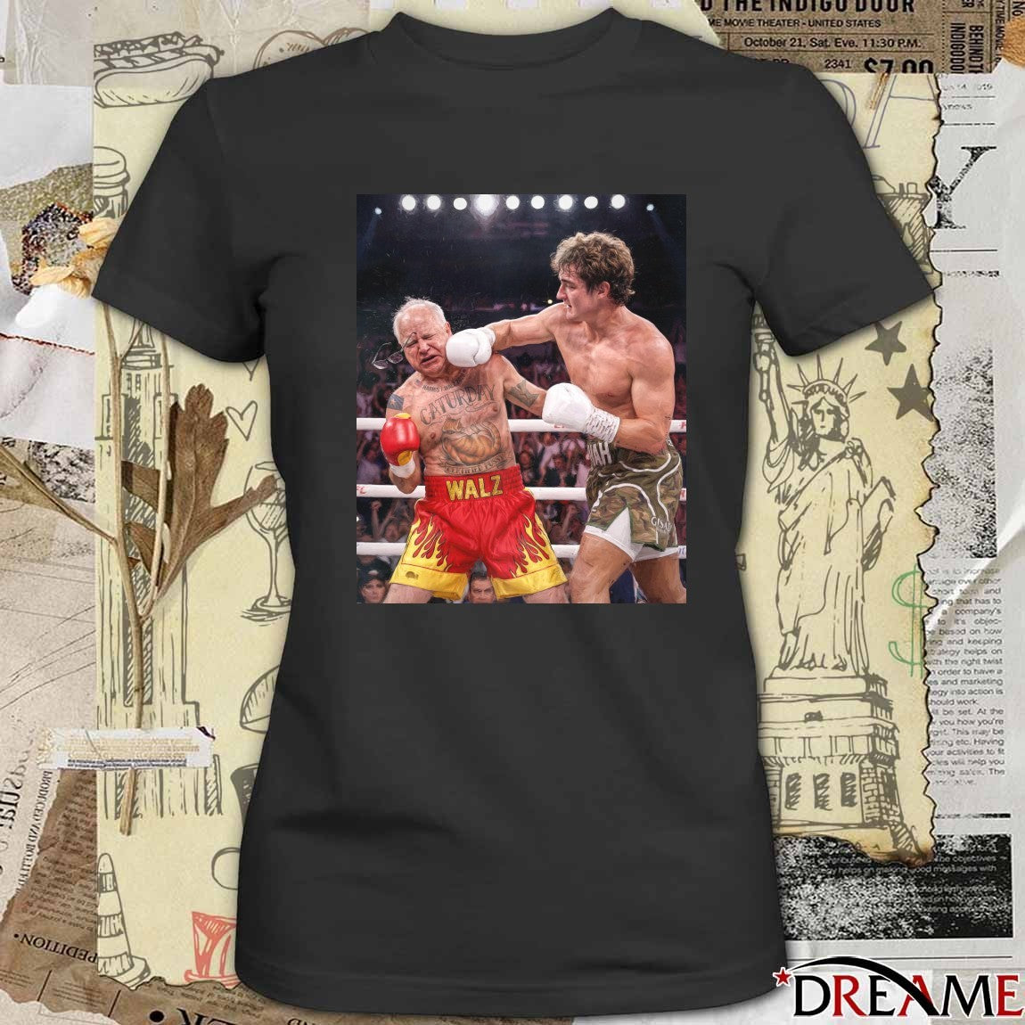 Nick Shirley and Tim Walz Knocked Out t-shirt