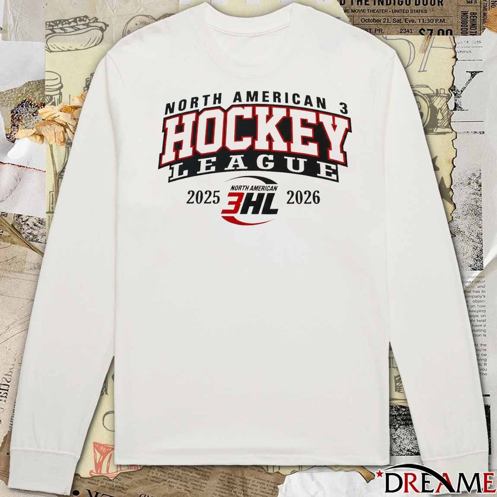North American 3HL Hockey League 2025 – 2026 t-shirt