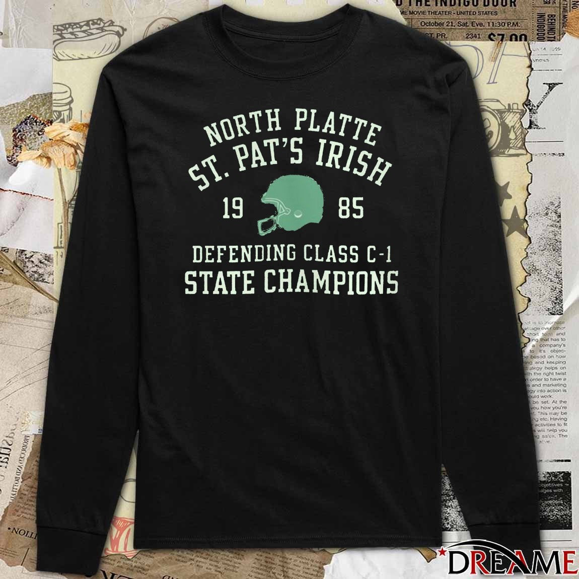 North Platte St Pat’s Irish Defending Class C-1 State Champions 1985 t-shirt