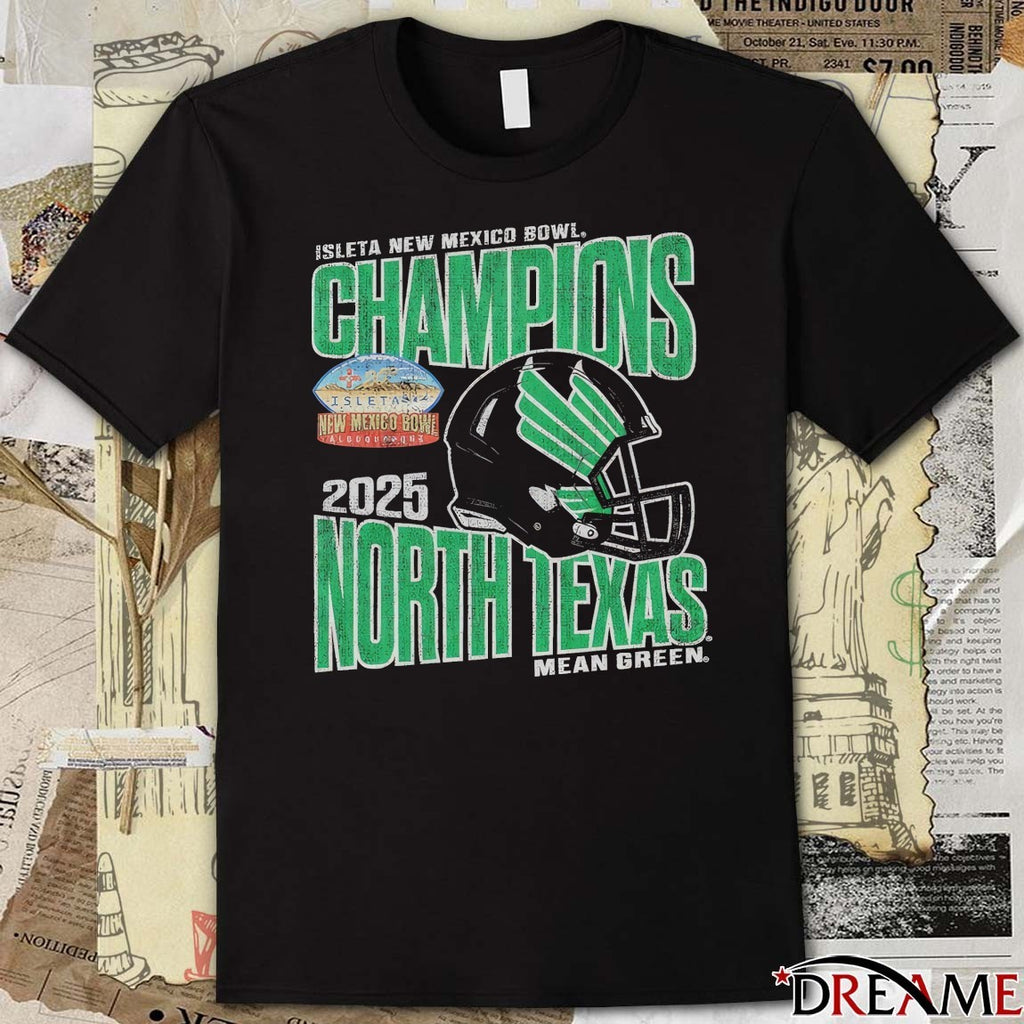 North Texas Mean Green 2025 Isleta New Mexico Bowl Champions Vintage t-shirt