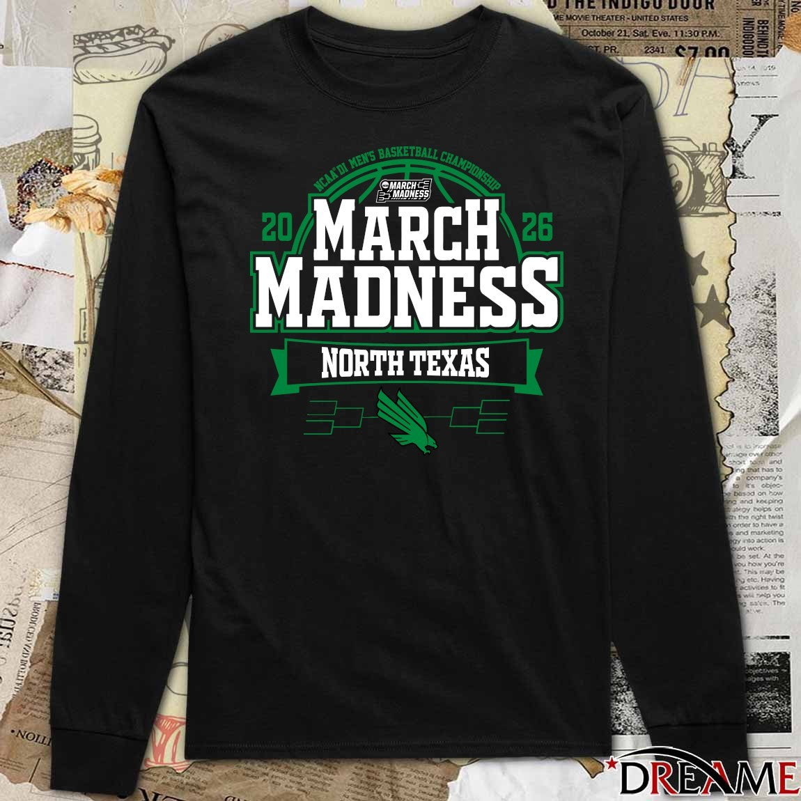 North Texas Mean Green 2026 NCAA DI Men’s Basketball Championship March Madness Bound t-shirt