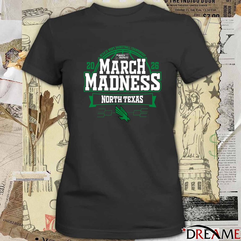 North Texas Mean Green 2026 NCAA DI Men’s Basketball Championship March Madness Bound t-shirt