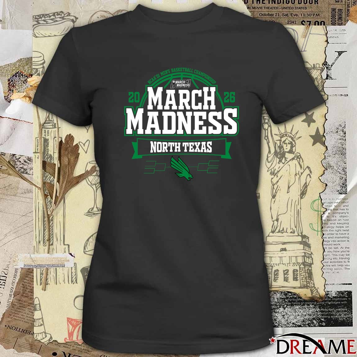 North Texas Mean Green 2026 NCAA DI Men’s Basketball Championship March Madness Bound t-shirt