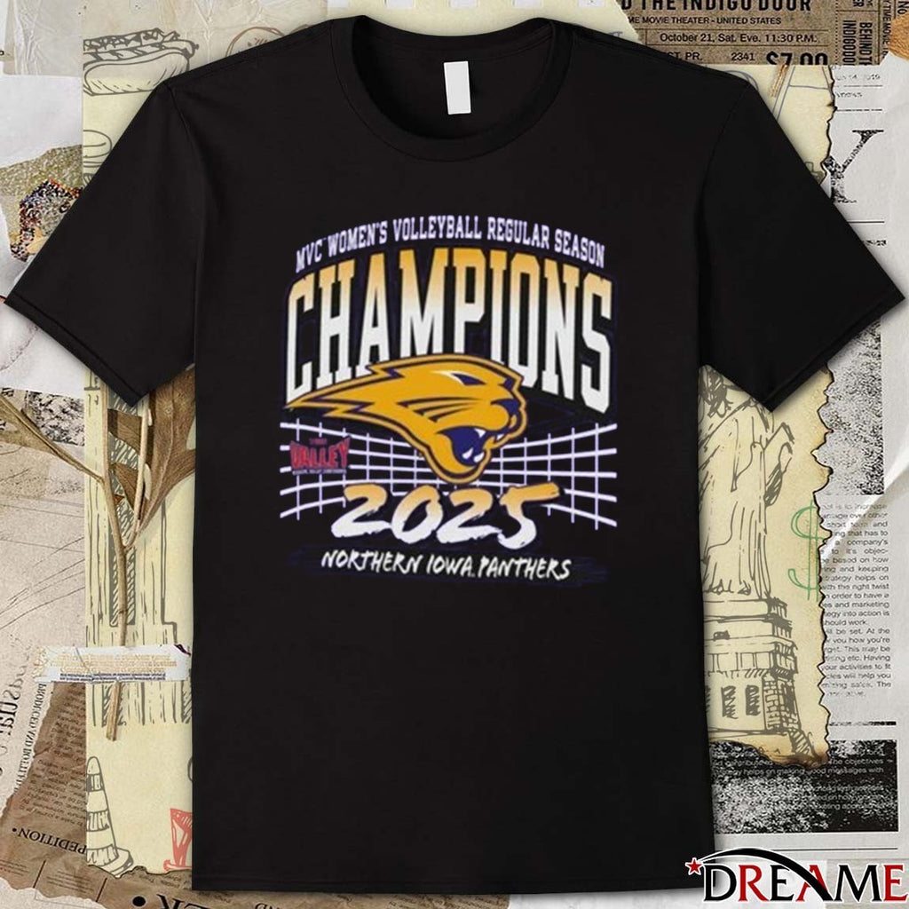 Northern Iowa Panthers 2025 MVC Women’s Volleyball Regular Season Champions t-shirt