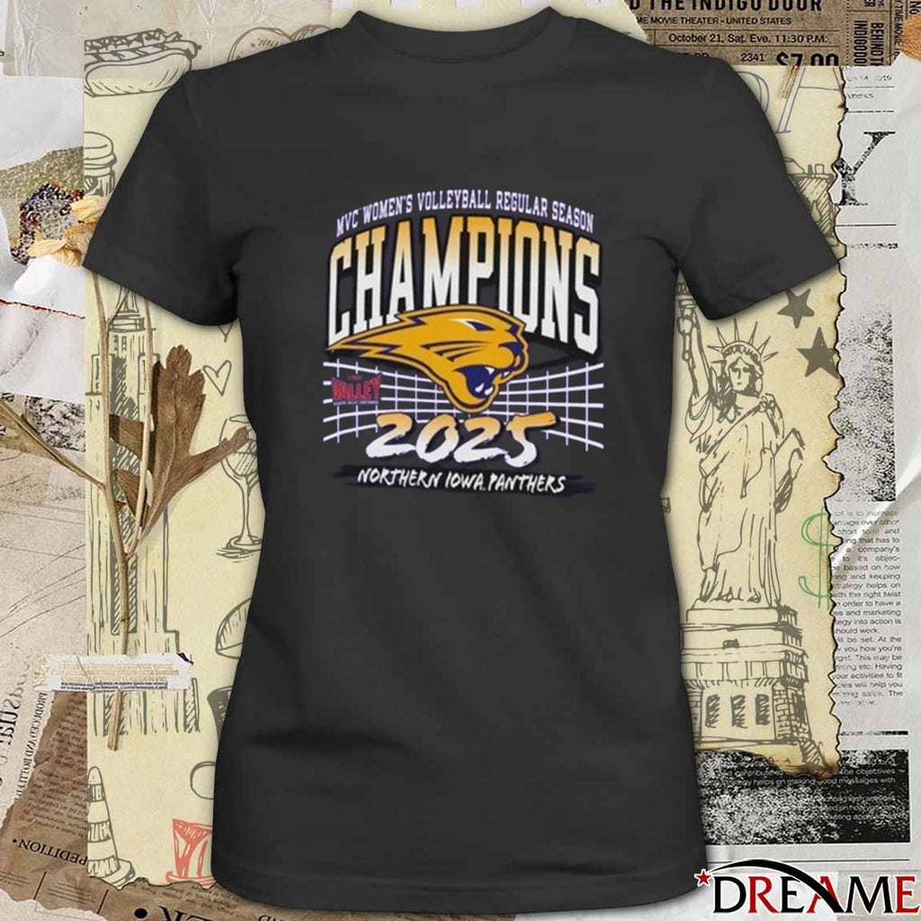 Northern Iowa Panthers 2025 MVC Women’s Volleyball Regular Season Champions t-shirt