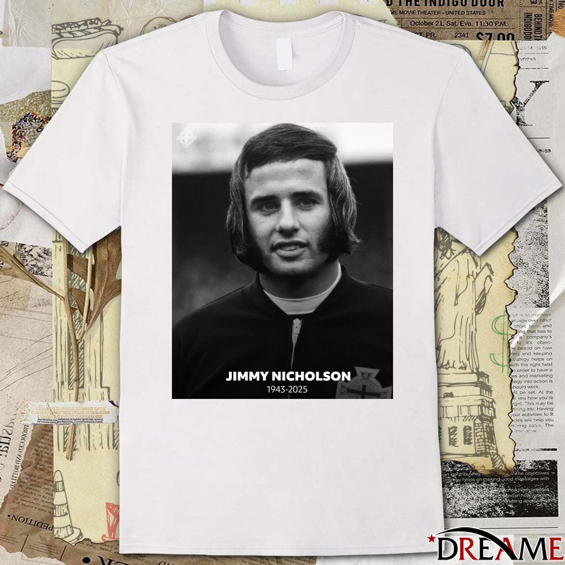 Northern Ireland are deeply saddened to learn of the passing of Jimmy Nicholson 1943 – 2025 Poster t-shirt