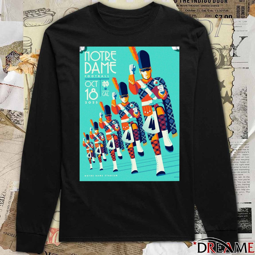 Notre Dame Fighting Irish Football October 18 2025 Notre Dame Stadium Poster t-shirt