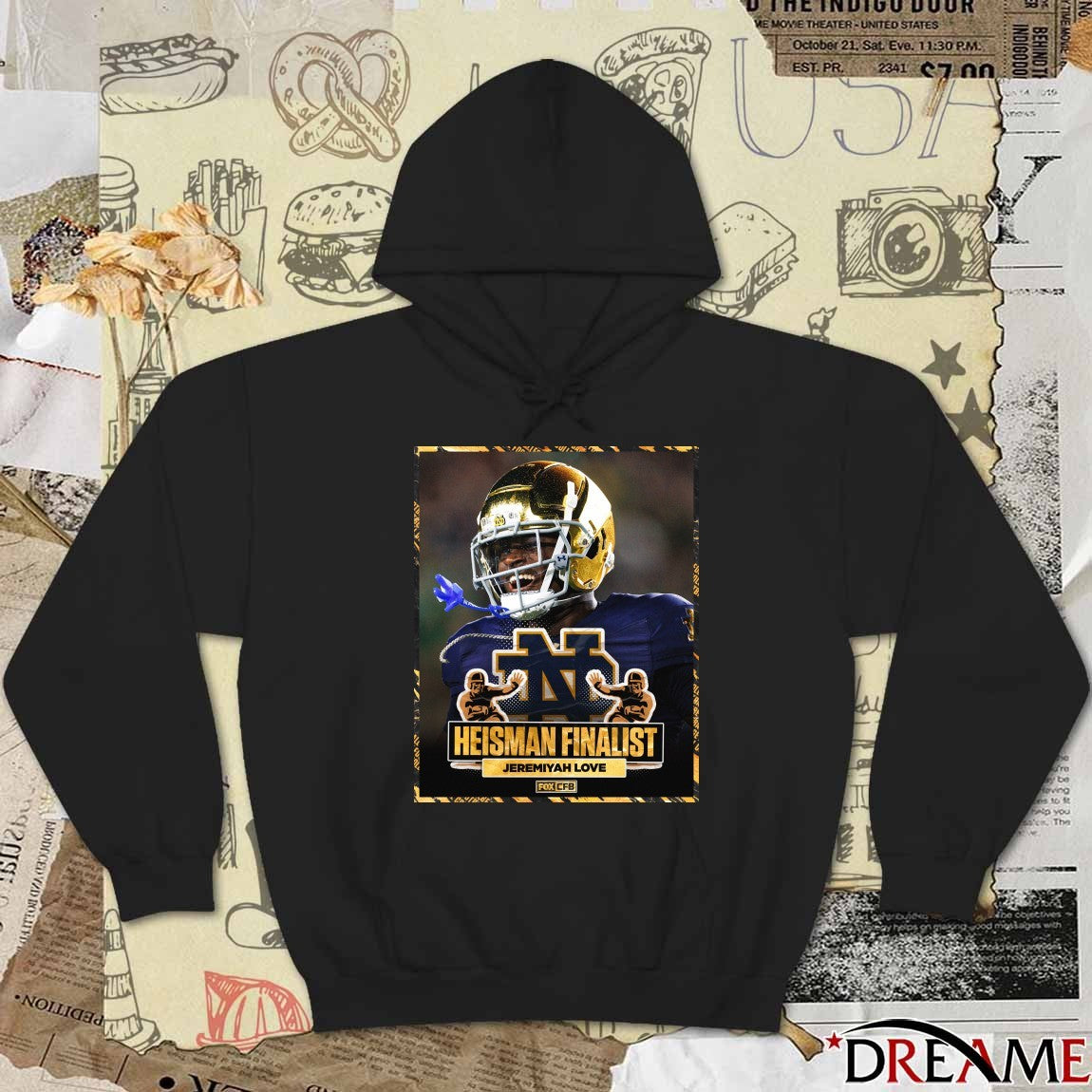 Notre Dame Fighting Irish Jeremiyah Love 2025 Heisman Trophy Poster t-shirt