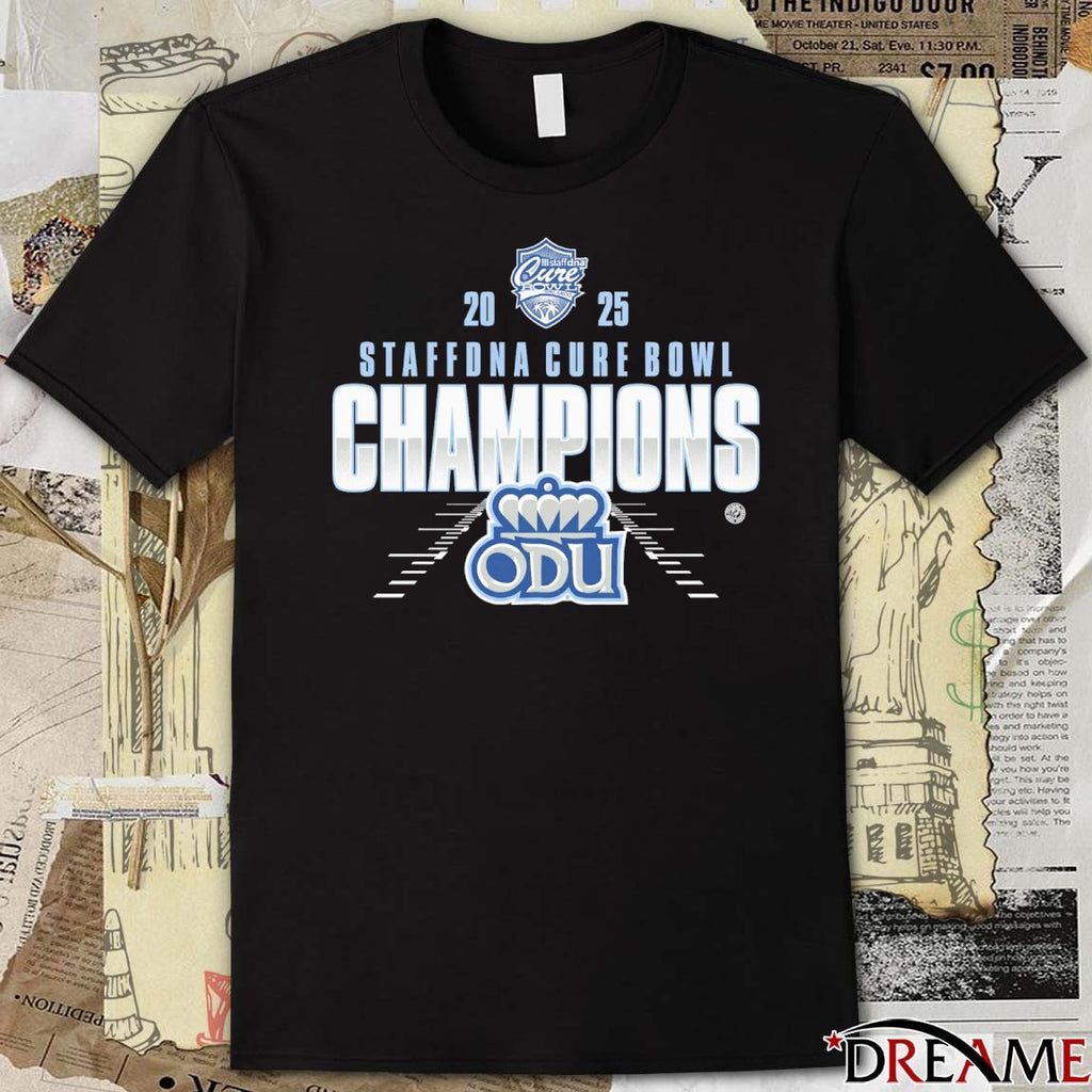 ODU Old Dominion Monarchs Football 2025 StaffDNA Cure Bowl t-shirt