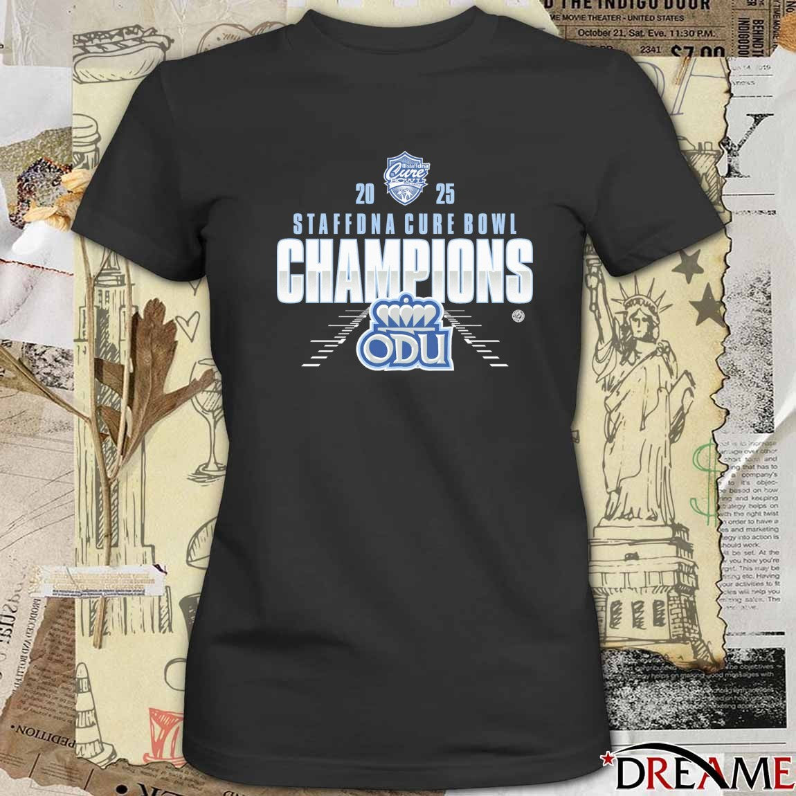 ODU Old Dominion Monarchs Football 2025 StaffDNA Cure Bowl t-shirt