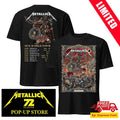 Official Metallica Athens 2026 Two-Sided Tee – Juan Ma Orozco Warrior Medusa Shield – Olympic Stadium May 9