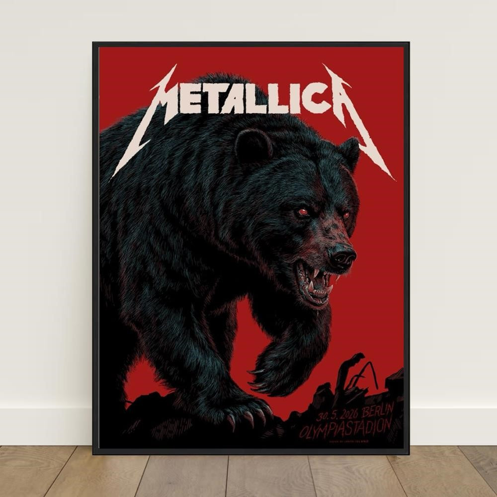 Official Metallica M72 Berlin 2026 Tour Poster Janta Island Artwork Print