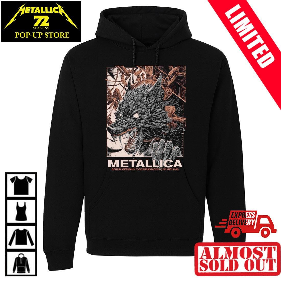 Official Metallica M72 Berlin Pop-Up Shop 30 May 2026 Shirt Collin Estrada