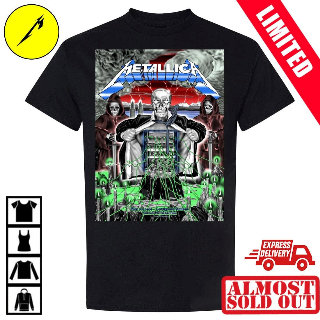 Official Metallica Pop-Up Shop Zürich Switzerland May 27 2026 Shirt Luca Schenardi