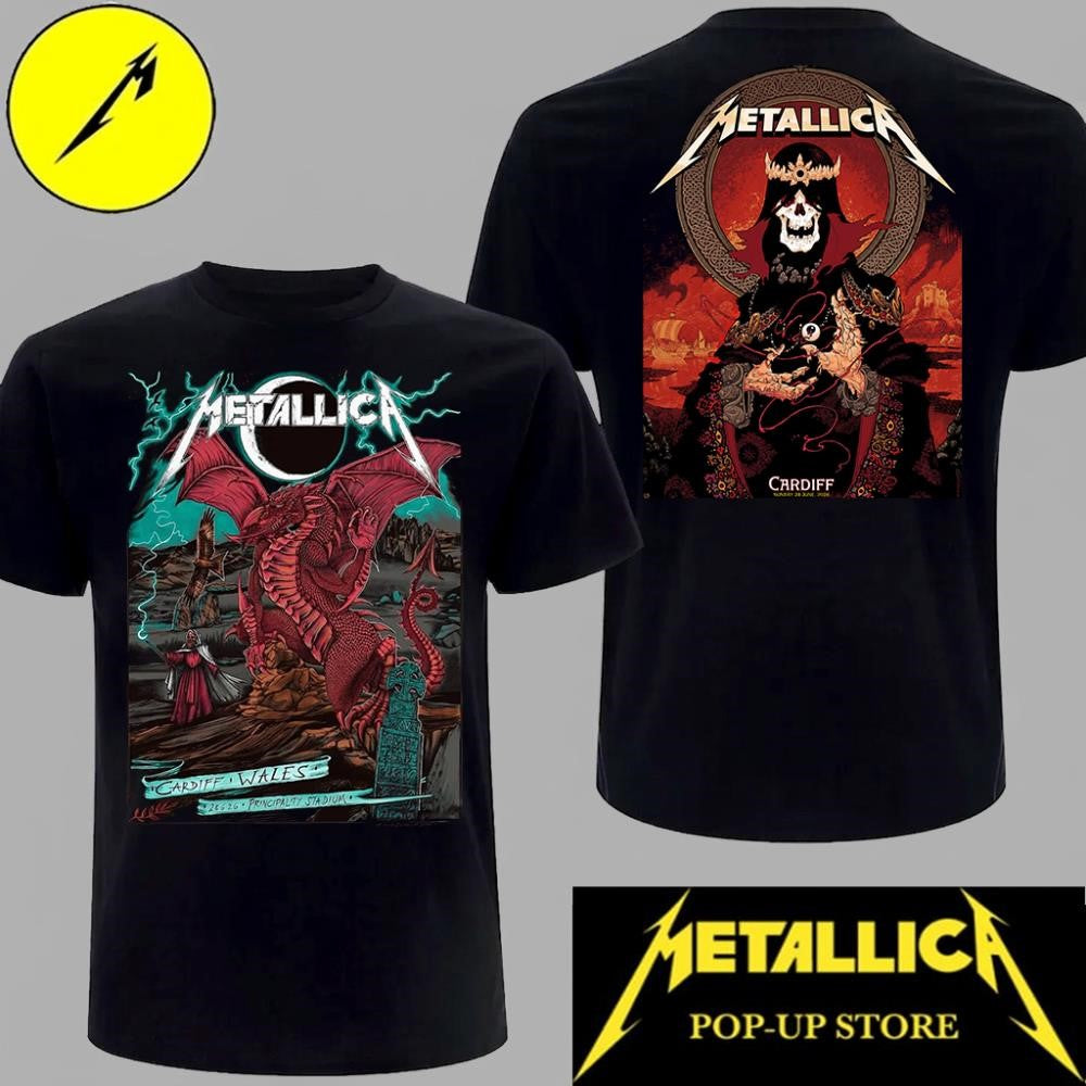 Official Metallica Principality Stadium Dragon Tour Shirt