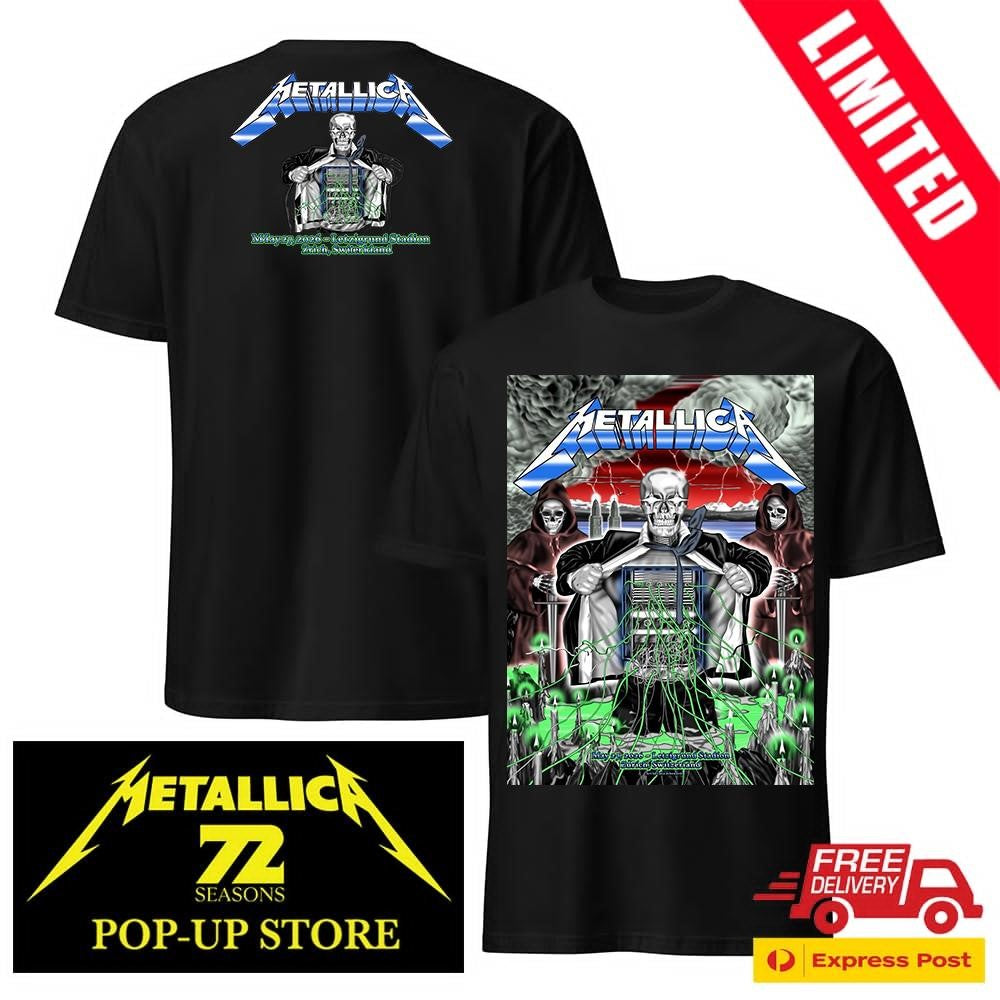 Official Metallica Zürich Switzerland May 27 2026 Pop-Up Shop Luca Schenardi Shirt