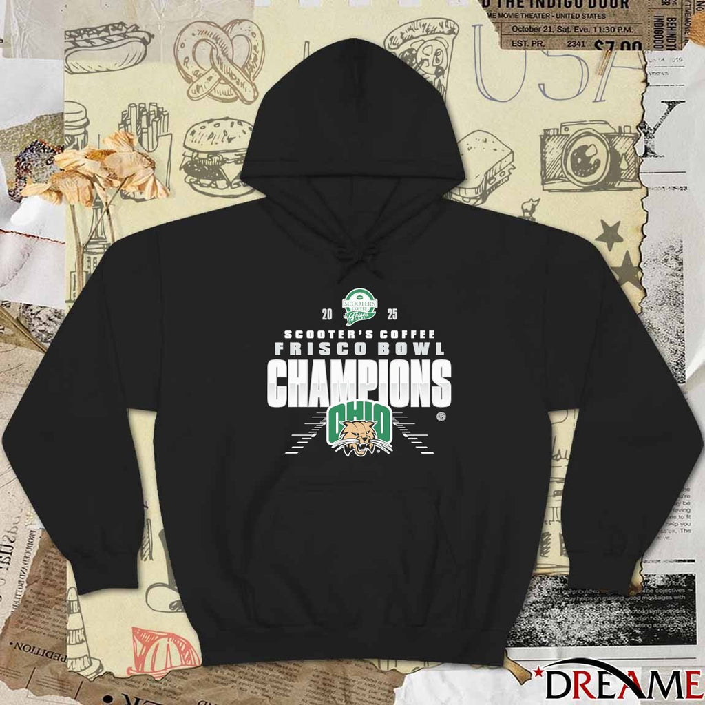 Ohio Bobcats 2025 Scooter’s Coffee Frisco Bowl Champions t-shirt